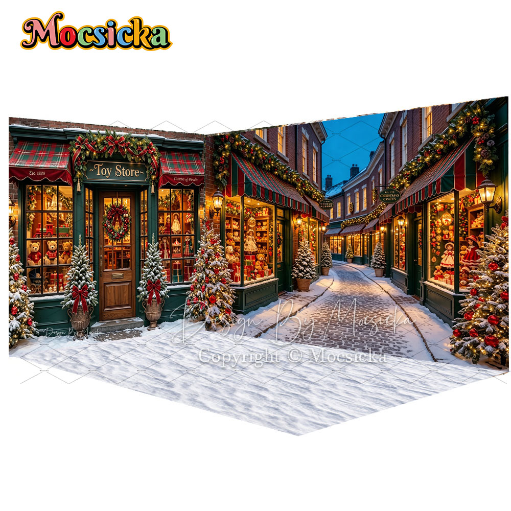 Kids Toys Store - Mocsicka Christmas Toy Store Street Corner