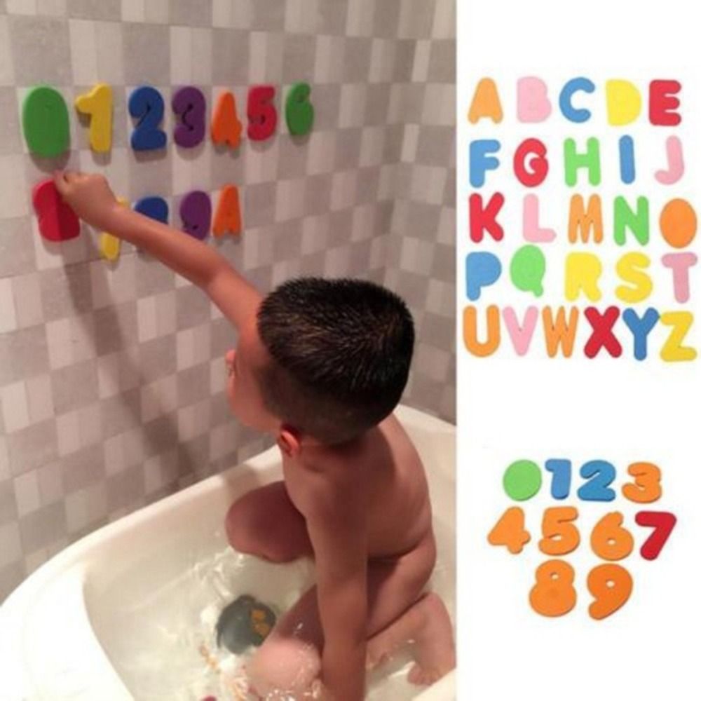 Bath Letter Number Foam - 36 pcs Sticker Game for Child