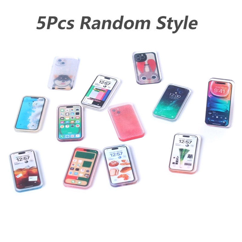 Kids Toys Smartphone - 【M】5Pcs Random Dollhouse Miniature Mobile Phone