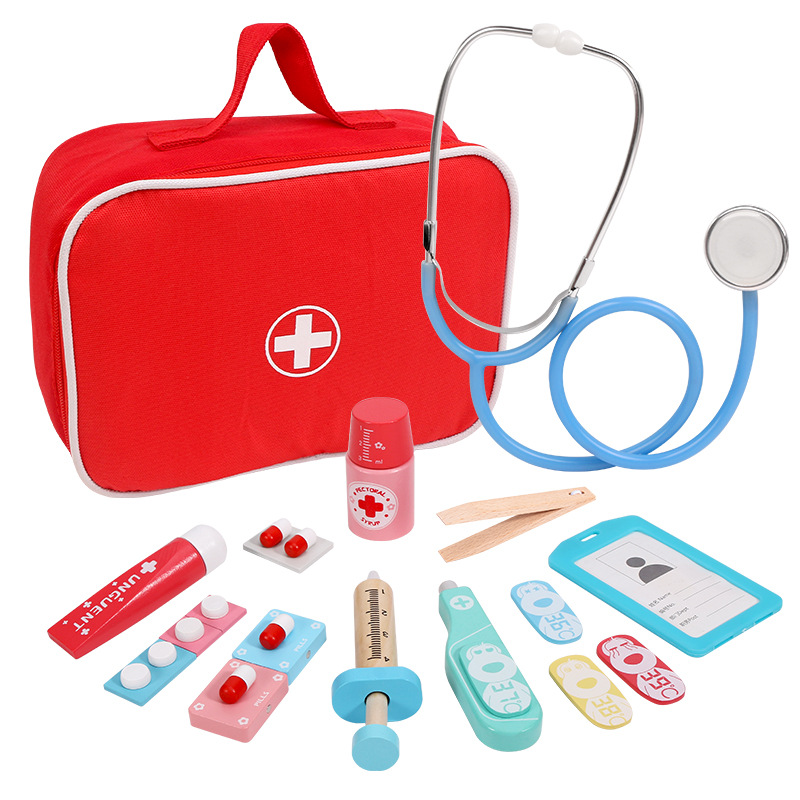 Kids Toys Doctor Set - Wooden Pretend Play Doctor Educational Toys