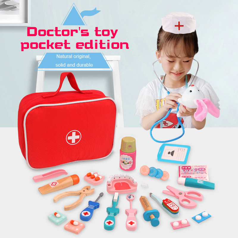 Kids Toys Doctor Set - Pretend Play Doctor Toys Wooden Simulation