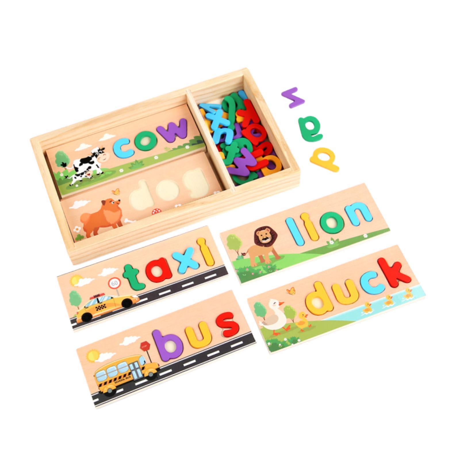 Wooden Spell Learning Toys wit - Kids Toys 2 Year Old ulasan dan harga