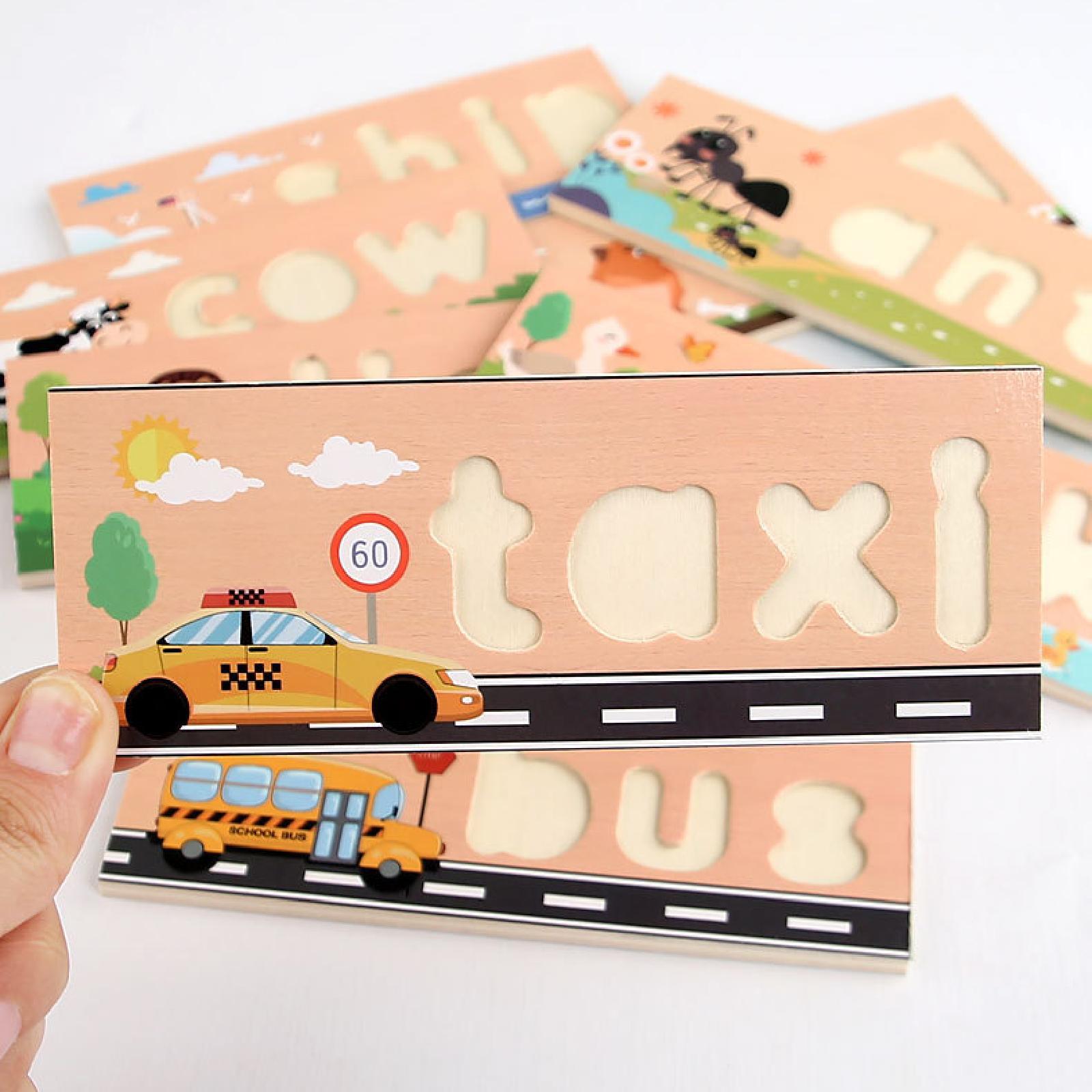 Wooden Spell Learning Toys wit - Kids Toys 2 Year Old ulasan dan harga