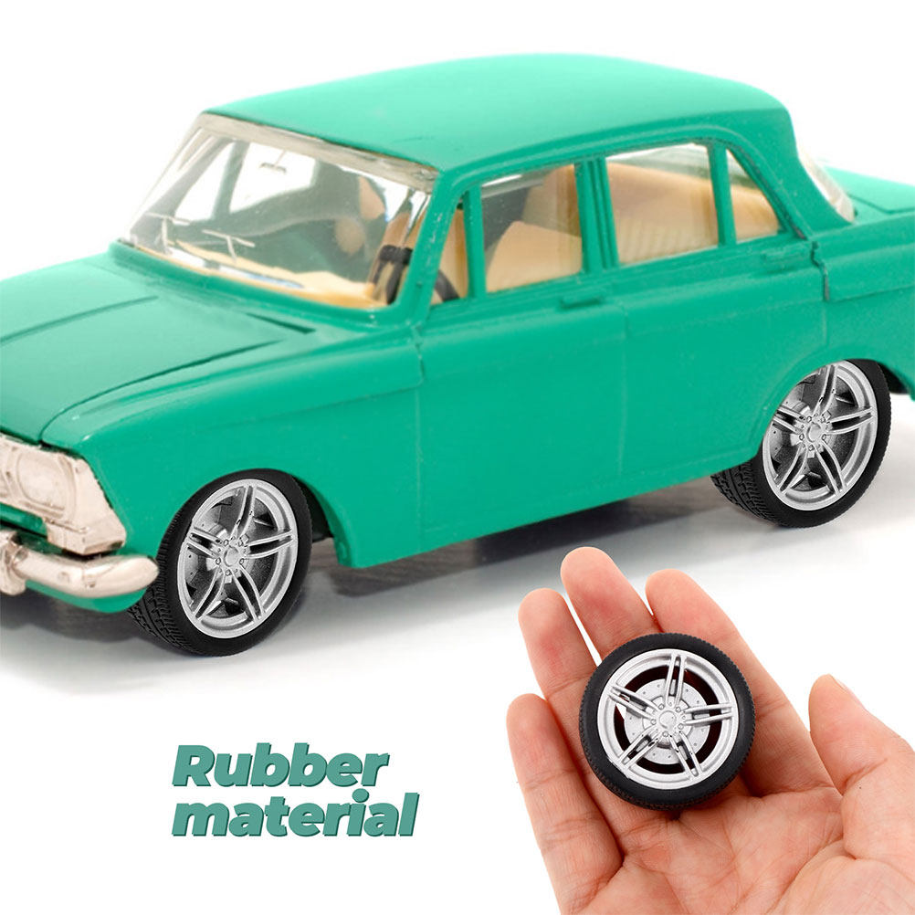 4Pcs Rubber Wheels for Car DIY - Kid Toys And Craft ulasan dan harga
