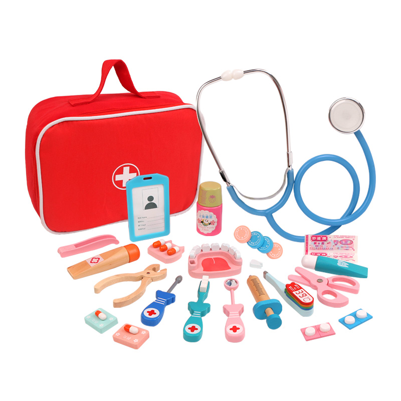Pretend Play Doctor Toys Woode - Kids Toys Doctor Set ulasan dan harga