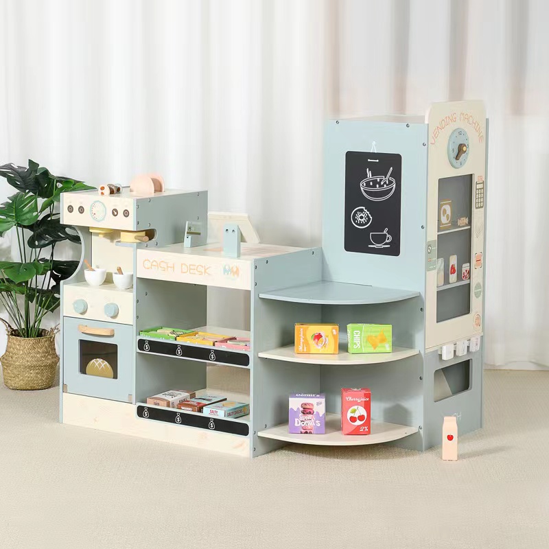 Kids Wooden Grocery Store Play - Kids Toys Store ulasan dan harga