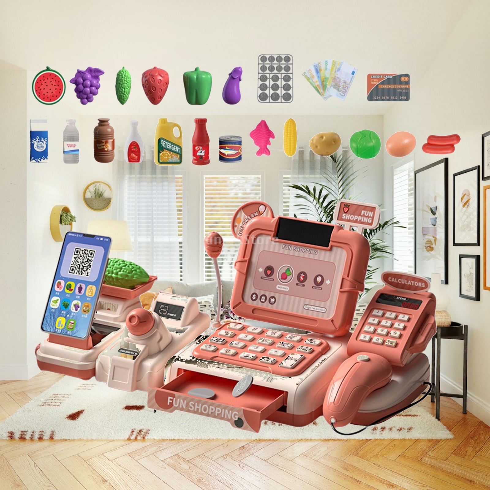 Supermarket Store Toys Cash Re - Kids Toys Store ulasan dan harga