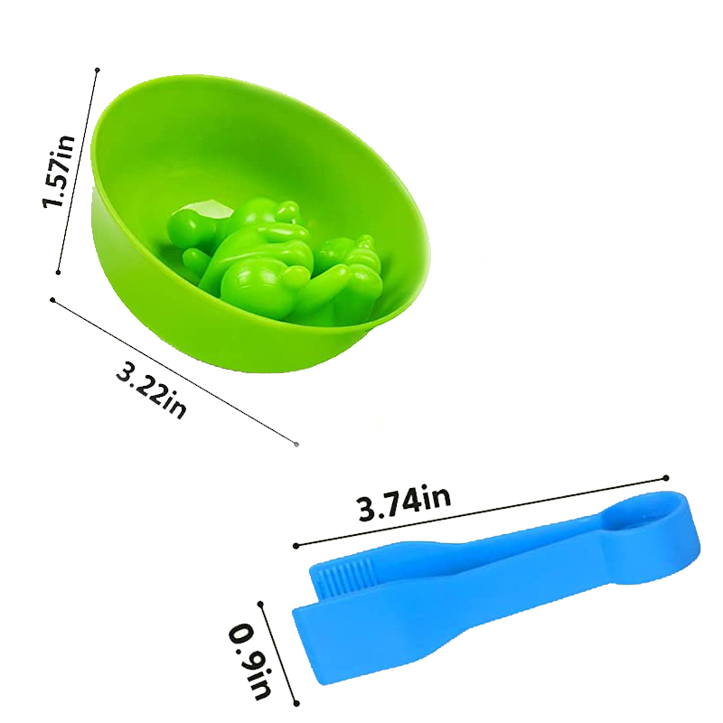 6 Plastic Bowls with 2 Tweezer - Kids Toys 2 Year Old ulasan dan harga