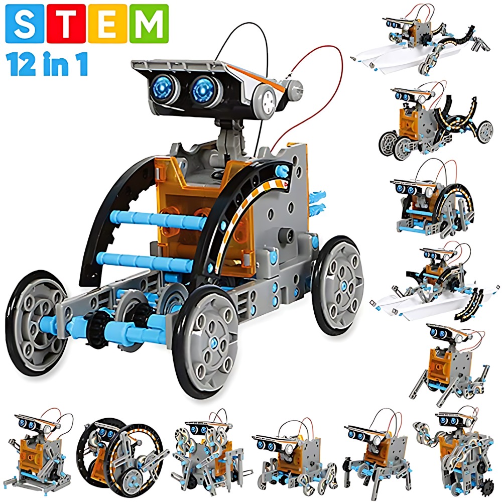 Solar Robot Building Blocks 12 - Science Experiment Kit ulasan dan harga