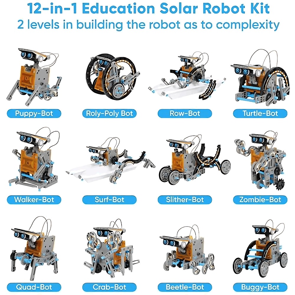 Solar Robot Building Blocks 12 - Science Experiment Kit ulasan dan harga