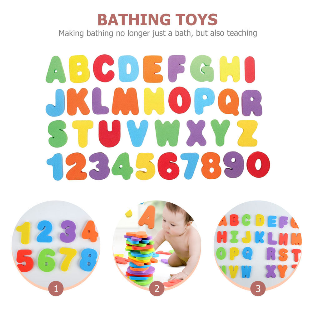 1Set Alphabet Number Bath Play - Bath Letter Number Foam ulasan dan harga