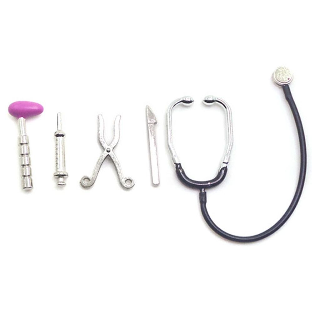 1/6 1/12 Scale Dollhouse Steth - Kids Toys Doctor Set ulasan dan harga