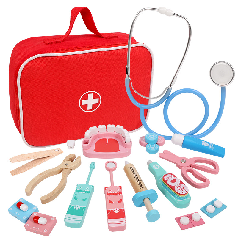 Wooden Pretend Play Doctor Edu - Kids Toys Doctor Set ulasan dan harga