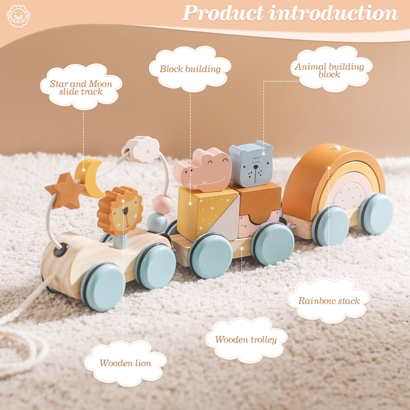 Wooden Montessori Toys Animal  - Kids Toys 2 Year Old ulasan dan harga