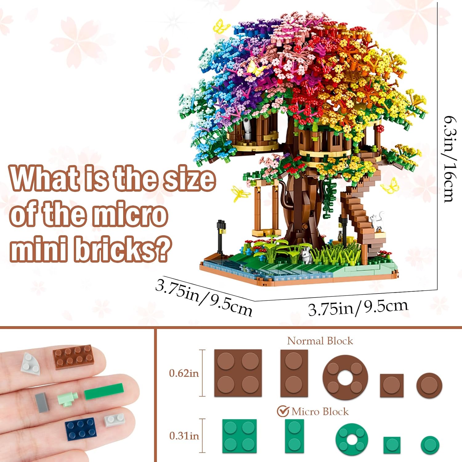2338PCS DIY Rainbow Tree House - Kids Toys House ulasan dan harga