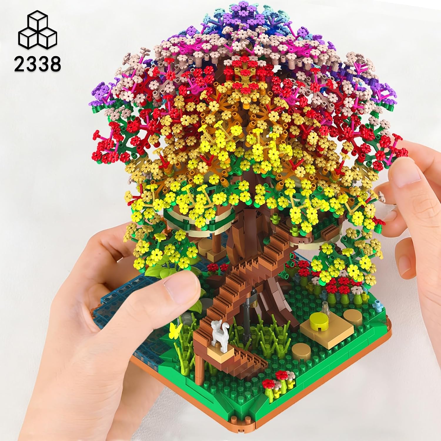 2338PCS DIY Rainbow Tree House - Kids Toys House ulasan dan harga