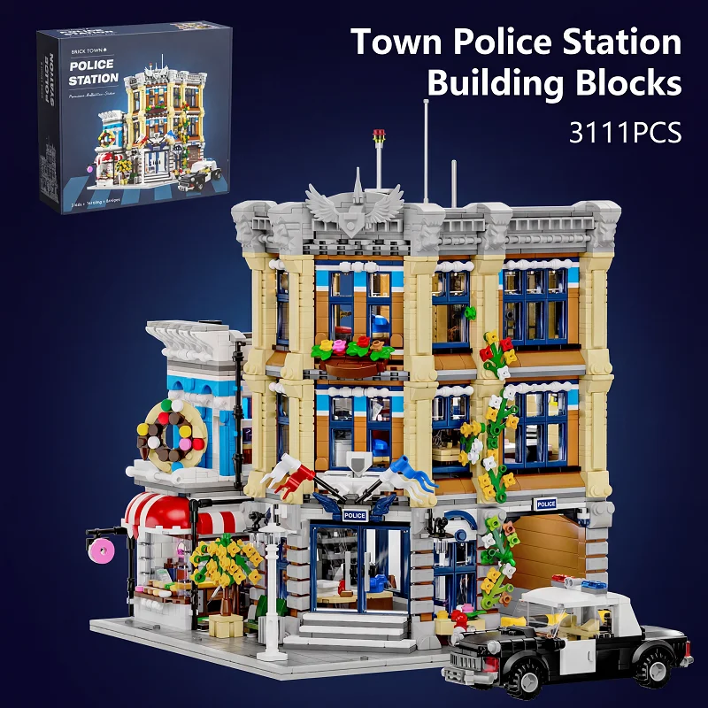 Town Police Station with 6 Fig - Kids Toys Store ulasan dan harga