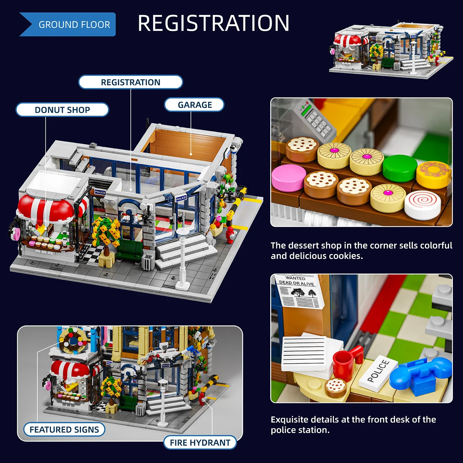 Town Police Station with 6 Fig - Kids Toys Store ulasan dan harga